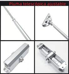Cierra Puertas Hidráulico Aluminio Plateada De 45-85kg - Plateado - Ver 7