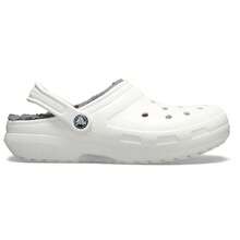 Unisex-Adult Classic Lined Clog,14Women/12Men,White/Grey - 白色/灰色 - 查看 5