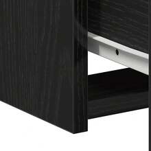 vidaXL Table de nuit 2 pcs Chêne noir 50 x 32 x 60 cm Bois d'ingénierie - Noir - Voir 11