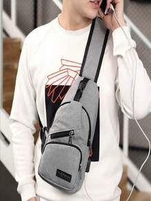 Crossbody Backpack With USB Port And Anti-Theft Clasp