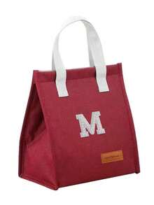 1pc A-Z Letter Large Capacity Hook And Loop Sealed Travel Portable Lunch Bag, Handbag, Outdoor Insulated Lunch Box Bag, Suitable For Work, Office, School, Waterproof, Keeps Food Fresh And Warm, Aluminum Foil Insulation Container, Suitable For Outdoor Dining, Work , Home, Restaurant, Beverages, Candy, Fruit, Pastries, Snacks, Nuts, Lunch Bag - Multicolor - View 139