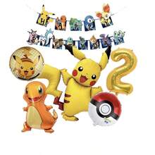 Decoration Set, Cartoon Theme Birthday Party Decorations, Foil Balloons For Birthday Holiday Events, Decoration Set, Indoor & Outdoor Decor, Photo Backdrop Supplies - Multicolor - View 4