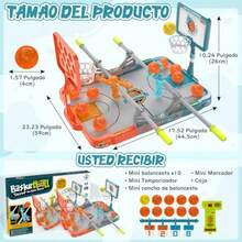 Juego de Arcade de Baloncesto para Niños Juego de Baloncesto de Escritorio Interactivo para e Hijos Juguete de Escritorio para Habilidades Motoras Finas Regalo Educativo para de 3 a 12 AñosJuguetes clásicos de la infancia, imprescindibles para niños - descolorado - Ver 3