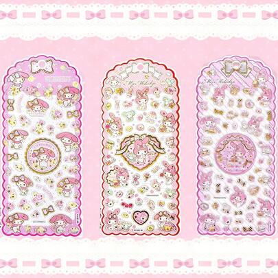 Mattel 1 st söt tecknad klistermärke, lämplig för tonåringar, självhäftande klistermärke för dagbok, dekoration av telefonskal, gör-det-själv-anteckningsblock för studenter, återanvändbar, lämplig för Ramadan, skolstartssäsongen, alla hjärtans dag-present, kvinnors favoritform, bästa valet för dagliga presenter och festdekorationer