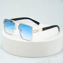 1pc Men's Classic Double Bridge Square Frame High Quality Business Casual Fashion Fashion Glasses (Suitable For Travel, Leisure, Party, Beach, Daily Use) - Multicolor - View 2