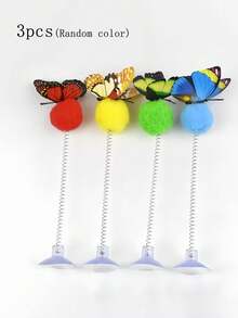 PETSIN Interactive Cat Toys With Plush Balls, Metal Spring Teaser Wands And Suction Cup Base - Vibrant Colors, No Batteries Required, Suitable For All Cat Breeds, Stimulate Hunting Instinct, Provide Playful Fun, Hunting Simulation Toy, Active Cat Toy, Plush Ball Toy, Indoor Cat Toy - Multicolor - View 18