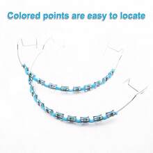 ALQD Brackets Falsos Para Dientes, Braces Kit With Brackets & Wire Dental Students & Orthodontic Practice, Brackets Para Dientes Dental Students To Practice (Light Blue) - 藍色 - 查看 5