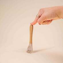 TendenciaPlato Entrenador De Bambú Con Antideslizante Y CubiertosCalidad premium - Beige - Ver 6