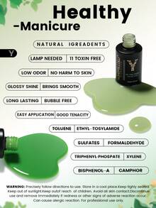 YOKEFELLOW 不含TPO和HEMA的绿色果冻凝胶指甲油，10毫升，春夏森林色，半透明亮泽，持久耐用，可使用LED UV灯轻松卸除，打造沙龙级美甲效果，适合在家使用。 - 彩色 - 查看 6