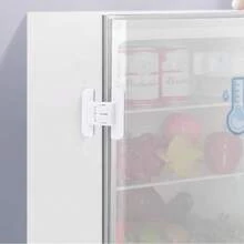 White Multi-Purpose Security Box Accessories - Anti-Opening Locks, Door Locks, Window Locks, Adhesive Drawer Locks, Fridge Door Locks, Closers, Cabinet Locks, Water Dispenser Locks, Safety Buckles, No Drilling Required, Self-Adhesive Anti-Pinch, Double Buckle Design Anti-Opening - White - View 7