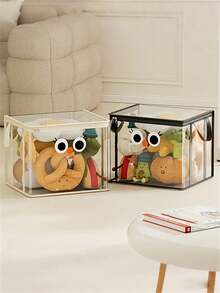 1pc Children's Room Transparent PVC Storage Bag - Large Capacity, Space-Saving Design, With Lid Storage Box, Suitable For Daycare, Bedroom, Children's Room - Multicolor - View 2