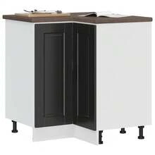 vidaXL Armário de cozinha Porto black bois d'ingénierie - Preto - Ver 2