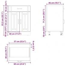 vidaXL Armoire de cuisine Lucca sonoma gris bois ingénierie - Gris - Voir 11