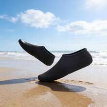 水鞋，赤足水上瑜伽袜，速干沙滩游泳冲浪鞋，男女通用 - 黑色 - 查看 50