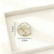 1 chiếc ghim cài áo hình ngôi sao rỗng hình mèo dễ thương, cá tính, thời trang, thanh lịch, phụ kiện cao cấp cho quần áo và túi xách, đa năng khi sử dụng hàng ngày. - Nhiều màu - Xem 4
