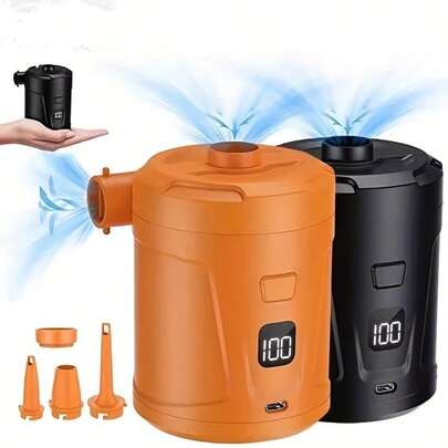 1pc Outdoor Camping Wireless Electric Air Pump 5200mAh - For Inflating Mattress, Air Bed, Swimming Ring, Pool, Floating Pad, 2-In-1 Inflate & Deflate