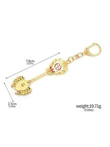 1个十二星座金色金属钥匙扣，女士款 - 星座图案钥匙圈，带龙虾扣，可作装饰包包挂饰，礼品及配饰，钥匙收纳器，设计精美，做工精细，收藏佳品 - 金色 - 查看 16