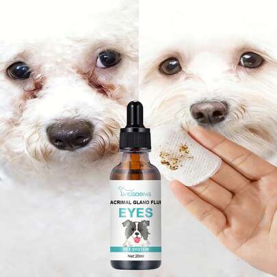 20 ml, esencia de eliminación de glándulas lagrimales para perros, protege rápidamente los ojos de la mascota, reduce la secreción ocular, contiene caroteno y licopeno, imprescindible para los amantes de los perros, cómodo de llevar.
