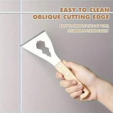 1pc Heavy Duty Stainless Steel Scraper With Serrated Edge And Ergonomic Handle - Multipurpose Tool For Removing Paint, Wallpaper, Cement, Adhesive, Sticker Residue - Durable, Designed For Home And Construction Site