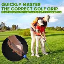 RUNJIG 2026 Golf Grip Trainer, Golf Training Aid, Portable To The Practice Area, Grip Trainer Helps Train Correct Hand Position, Golf Accessory Improves Swing Rhythm - Blue - View 5