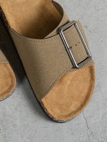 Dép xăng đan hở mũi kiểu retro thoáng khí dành cho nữ, dép lê thoải mái chống trơn trượt, giày dép mùa hè cho nữ. - Màu Khaki - Xem 7