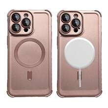 1片粉色磁性金属漆液态硅胶镜头膜，全机身防摔磨砂磁性无线充电，兼容苹果17 Pro/17 Pro Max、苹果Air、17/16 Pro/16 Pro Max/16 Plus/16/16E/SE4/15 Pro/15 Pro Max/15 Plus/15/14 Pro/14 Pro Max/14 Plus/14/13 Pro/13 Pro Max/13/12 Pro/12 Pro Max/12/11 Pro Max/11/11 Pro - 粉色 - 查看 2