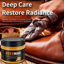 Shoe Care Kit - Polishing Gloves, Beeswax Oil For Synthetic Products, All-Purpose Dye For Shoes, Bags, Jackets, Sofas Etc. Quick Polishing, Deep Nourishing, Shoe, Spring Summer Picks, Brides Maid Gifts, Room, Bedroom Decor, Bedroom Decor, Beach, Travel, For Men, For Women, Vacation - Beeswax Oil + Polishing Gloves - View 5