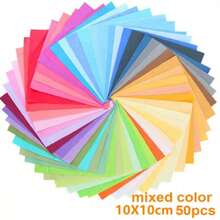 30/50片4x4英寸彩色方块布料，DIY手工材料，拼布绗缝布料，多种图案，适用于缝纫、DIY艺术、剪贴簿、绗缝、枕头、宠物服装、配饰等。 - 彩色 - 查看 15