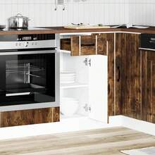 vidaXL Armoire de cuisine Lucca chêne fumé bois ingénierie - Tabac - Voir 1