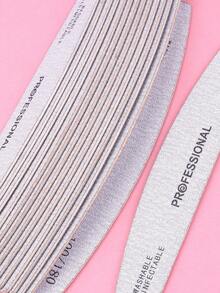 7支灰色薄木质指甲锉 - 100/180目双面指甲锉，可水洗重复使用，适用于天然指甲和亚克力指甲，家用和美甲沙龙均可使用 - 淺灰色 - 查看 5