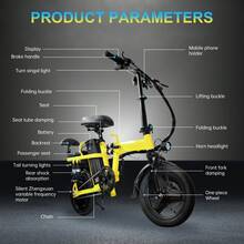 Fashion Colorful Folding 500W Electric Bike E Bike A9 With 48V Battery For Adults - Màu vàng - Xem 4