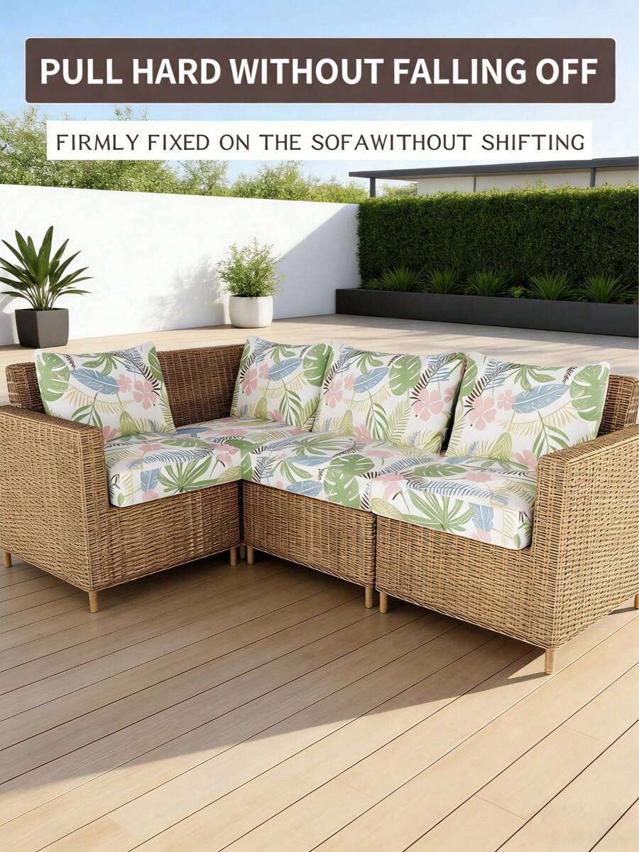 1 chiếc vỏ đệm ghế sofa co giãn cao, in kỹ thuật số, có thể tháo rời, chất liệu mềm mại và thoải mái, vỏ bọc ghế sofa co giãn bằng lụa sữa in kỹ thuật số có thể tái sử dụng, phù hợp cho mọi mùa.