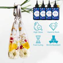 100g/200g/300g UV Curing Resin (Hard) - Crystal Clear, Fast Curing Epoxy Resin Suitable For Jewelry Making, Crafts, Casting And Coating - Clear - View 5