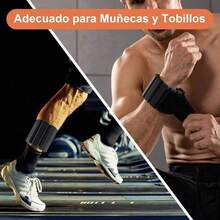 Polainas para Tobillo Muñecas - Pesas para Tobillos 2x1LB Pesas de Entrenamiento de Fuerza de Muñeca y Tobillo Polainas para Tobillo de Silicon Ejercicio en Casa para Pilates Yoga Fitness.pesas - por defecto - Ver 1