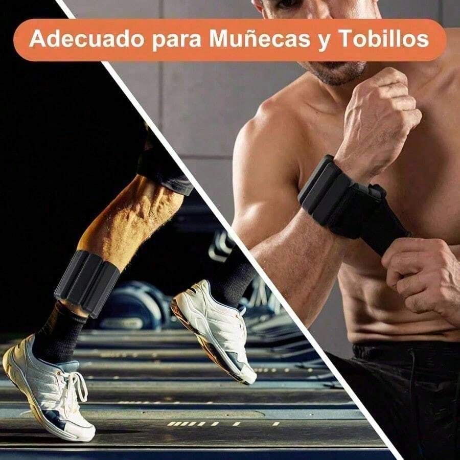 Polainas para Tobillo Muñecas - Pesas para Tobillos 2x1LB Pesas de Entrenamiento de Fuerza de Muñeca y Tobillo Polainas para Tobillo de Silicon Ejercicio en Casa para Pilates Yoga Fitness.pesas - por defecto - Ver 1
