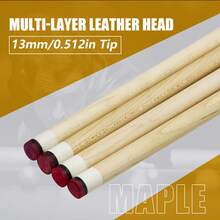 148cm Solid Maple Pool Cue Stick With 13mm Tip, Suitable For Carom/9-Ball, With Center Shaft Protector And Quick Joint, Exquisite Pattern Design, Essential For Pool Enthusiasts, 1/2 Pieces Structure, 19-20oz, 13mm Tip - 406 Maple 3 - View 3