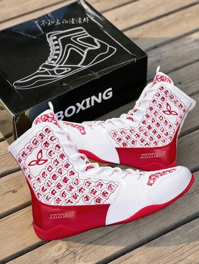 TACHUAN 专业摔跤鞋、高帮武术拳击训练鞋、搏击靴、男女健身鞋