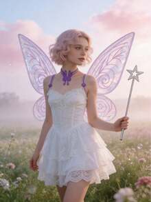 Aripi de zână pentru adulți, aripi de fluture pentru fete, aripi de înger, costume de zână pentru femei, cadouri de Halloween pentru petrecere (6 culori)