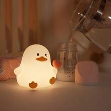 Duck Night Light, Cute Ducks Nursery Lamp, Portable Rechargeable Via USB Timer, Dimmable, LED Night Light Made Of Silicone, Decoration Gift For The Bedroom, Home - Duck Night Light - View 5