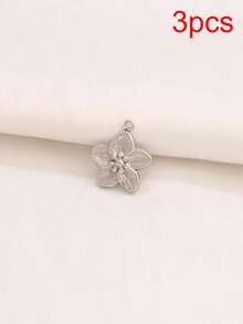 3pcs Vintage Stainless Steel Flower Pendant Findings 18K Gold Plated Charms For Women DIY Making Jewelry Necklace Earring Accessories - Pendants - View 15