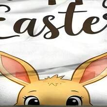 1PC Happy Easter Apron With Cute Rabbit And Colorful Eggs Design Perfect For Holiday Baking Cooking Festive Kitchen Decor Spring Seasonal Party Supplies Easter Themed Gift For Women Men Kids Celebrations - Multicolor - View 10