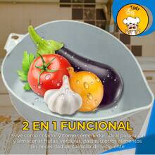 TendenciaColador Escurridor En Forma De Hoja Elegancia FuncionalidadCalidad premium - Verde / Amarillo - Ver 5