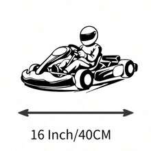 HELLOYOUNG 赛车主题墙饰 - 现代卡丁车金属雕塑，防锈涂层。是车库/露台装饰的理想之选。一款令人兴奋的赛车运动礼物，非常适合男士书房、游戏室和收藏展示。适用于房间装饰、墙面装饰和家居装饰。 - 彩色 - 查看 8