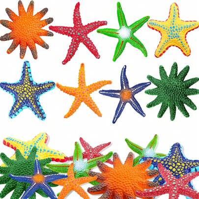 Colorful Summer Starfish Pool Toys, Suitable For Beach Toys, Children's Soft Rubber Pool Toys, Birthday Party Pool Supplies, Aquarium Souvenirs