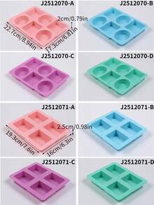 6-Cavity Oval Leaf & Turtle Bamboo Silicone Soap Mold, Nordic Style Silicone Mold For Handmade Crafts And Home Decor