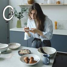 63英寸三脚架，12英寸LED环形灯 - USB供电柔光灯，室内摄影、美妆Vlog和直播的理想之选 - 非常适合外出化妆、摄影配件、时尚设计、高品质LED灯、便携式化妆 - A - 查看 6