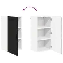 vidaXL Armoire de cuisine Noir 40 x 31 x 80 cm Bois d'ingénierie - Noir - Voir 11