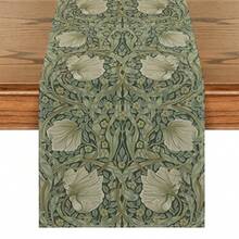 1 pieza Mantel con estampado floral de William Morris, Camino de mesa, Decoración de mesa de comedor vintage para cocina, Disponible en múltiples tamaños, Adecuado para decoración de mesa de cocina y comedor, Accesorios de mesa para fiestas, Decoración de habitaciones del hogar, Mantel de restaurante, Decoración de restaurante, Decoración de mesa de comedor, Ajuste de mesa de comedor, Mantel, Bufanda para repisa de chimenea Decoración de chimenea, Decoración de cortinas para puertas y ventanas de vidrio, Decoración del hogar, Decoración de entrada, Decoración de mesa de comedor, Decoración de habitaciones, Bufanda de cama - Multicolor - Ver 14