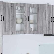 vidaXL Armoire de cuisine Kalmar 2 pcs Gris Sonoma 40 x 31 x 80 cm - Gris - Voir 2