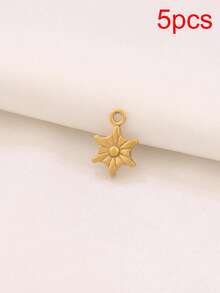 5pcs Stainless Steel Mini Star Sun Pendant 18K Gold Plated Charms Pendant For DIY Jewelry Making Supplies Accessories - Pendants - View 13